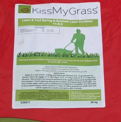 KissMyGrass Spring & Summer Lawn And Sportsfield Fertiliser 11.5.5 - Image 4